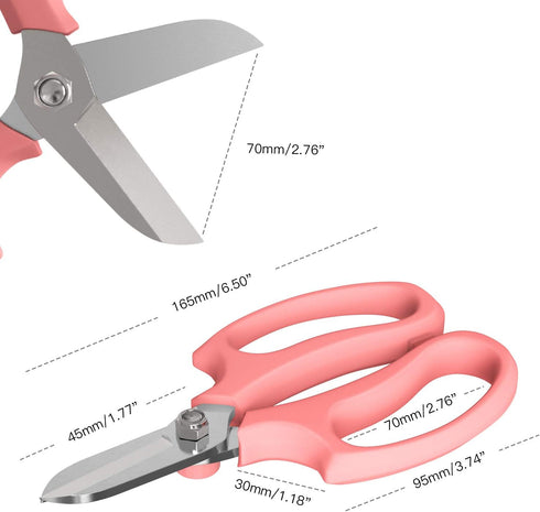 Flower Scissors, Strong Floral Shears, Premium Steel Garden Pruning Shears Floral Fruits Leaf Scissors Hand Pruner Snip Trimming Tool for Gardenin...