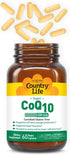 Country Life Simply CoQ10 100mg – Supports Heart Function & Cellular Energy, Vegan Softgels, Certified Gluten-Free, Non-GMO Supplement, 60 ct – Ca...