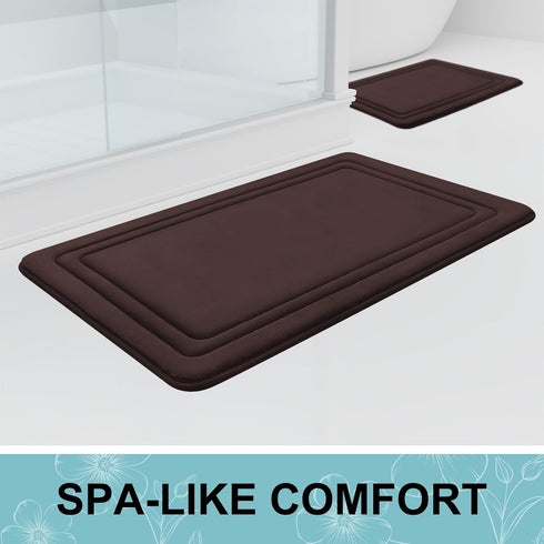 Grandaily Memory Foam Bath Mat Rug 24x16, Ultra Soft, Non-Slip and Absorbent Bathroom Rugs, Machine Wash Dry, Comfortable Bath Rug Carpet for Bath...