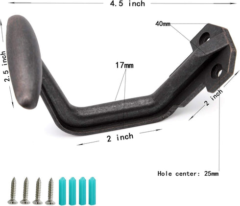 Wall Hooks for Garage Heavy Duty Pack of 2 Storage Hooks Alloy Wall Mount Garage Hanger&Electric Tool...