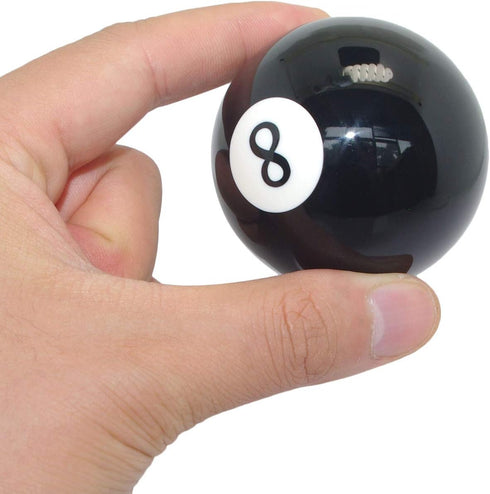 Pursuestar Black 8 Round Ball Gear Shift Knobs, Universal Automatic Manual Shifter Knob + Aluminum Adapter, Stick Shift Knob Head Cover Handle Bal...