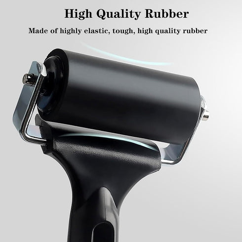 HRJZF Black Printmaking Brayers - Premium Brayer Rollers for Crafting, Hard Rubber Roller Brayers, Vinyl Roller Ink Paint Brush for Wallpapers Sta...