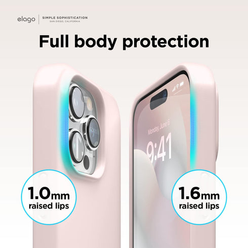 elago Compatible with iPhone 14 Pro Case, Liquid Silicone Case, Full Body Protective Cover, Shockproof, Slim Phone Case, Anti-Scratch Soft Microfi...
