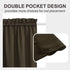 Aquazolax Blackout French Door Curtain Window Coverings for Privacy - Blackout Curtains Drapery Rod Pocket Entry Door Side Panels 25x72 Inches - 1...
