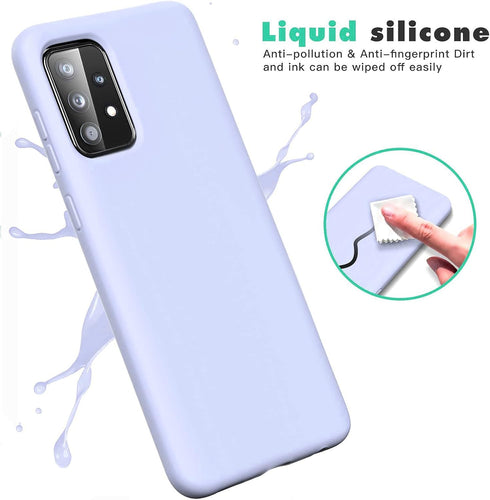 Galaxy A52 5G&4G Case, Liquid Silicone Case with Microfiber Lining Thickening Shockproof Design Soft Gel Rubber Phone Case Cover for Galaxy A52 5G...