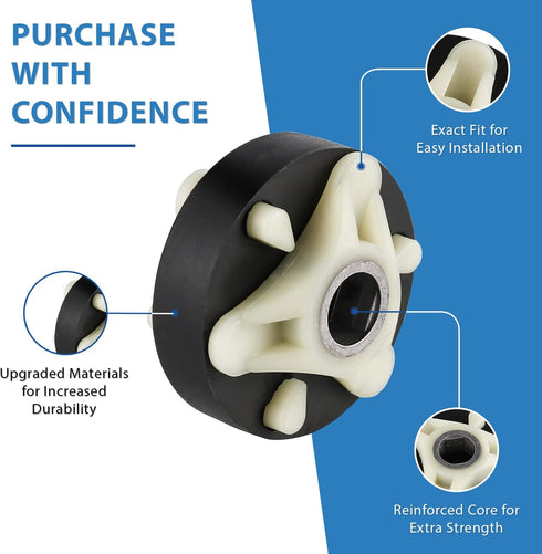 UPGRADED Ultra Durable & Upgraded 285753A Motor Coupling Kit Compatible with Whirlpool & Kenmore Washer (1)