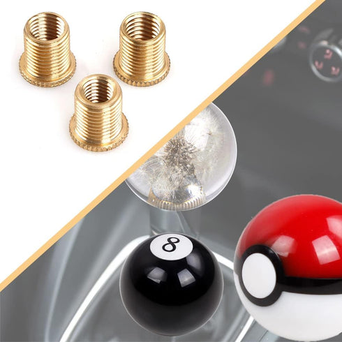 muge racing Universal Shift Knob Adapters Suitable for 5 6 Speed Manual Automatic Vehicle M8 X 1.25, M10 X 1.25, M10 X 1.5 Thread Gear Shifter Kno...