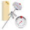 Candy Thermometer with Pot Clip - Frying Oil Thermometers Deep Fryer Thermometer for Cooking Temp 8.8” Long Probe Upgrade, Stainless Steel Analog ...