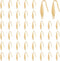 UNICRAFTALE about 50pcs Real 18K Gold Plated Earring Hooks Stainless Steel Earring Hooks with Loop Metal Ear Wires Wide French Earring Hooks for D...
