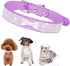 Bling Dog Collars for Small Dogs, Rhinestone Pet Collars, Pink Diamond Puppy Collar for XXS XS Small Medium Large Female Dogs Girl Cats,Purple L...