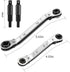 WADEO HVAC Service Wrench Set, 4 Sizes, Hex Bit Adapter, Compact Design, Suitable for Air Conditioning and Refrigeration Equipment Repair...