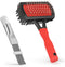 LANMU Air Conditioner Evaporator Coil Cleaning Brush AC Condenser Coil Fin Comb Straightener HVAC Cleaner Brush (1 Fin Comb + 1 Dual-Sided Evapora...