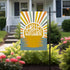 Summer Garden Flags for Outside, Hello Sunshine Garden Flag 12x18 Inch Vertical Double Sided Sunrise Burlap Small Seasonal Yard Decoration...