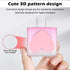 Cute Cable Protector for iPhone Charger Adapter with Gradient 3D Love Heart Design for Women Girls,Transparent Data Line USB Cover Wire Cord Saver...