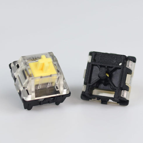 GATERON KS-15 Optical Yellow Keyboard Switches, 35gf RGB LED Infrared Path Linear Key Switches for Mechanical Keyboard (35PCS, Yellow)...