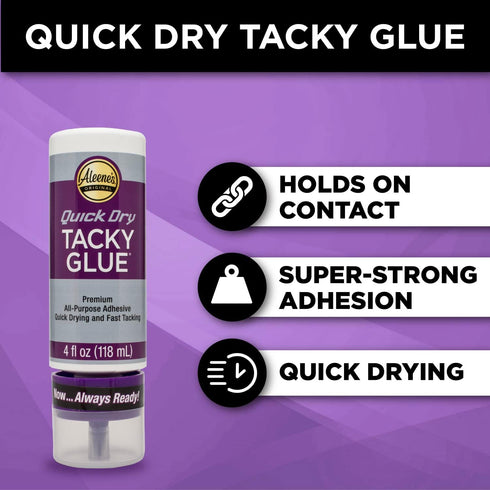 Aleene's 33147 Quick Dry Tacky Always Ready Adhesives, 4 oz....