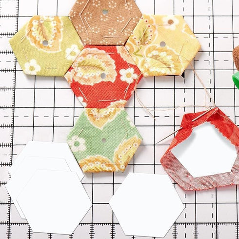 Hex Patchwork Templates,100Pcs Hexagonal Paper Piecing Template DIY Patchwork Modelboard Quilting Templates Sewing Craft DIY Stitching Tool (22mm ...