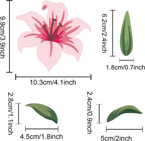 Layered Lily Flower Stencils Lily Stencils 11.7×8.3inch Resuable Lily Flower Bouquet Stencil Spring Botanical Art Stencils for Wood, Canvas, Paper...