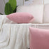 Artcest Set of 2 Decorative Velvet Throw Pillow Cases, Soft Solid Cushion Covers for Sofa Couch and Bed, 16"x16" (Blush)...