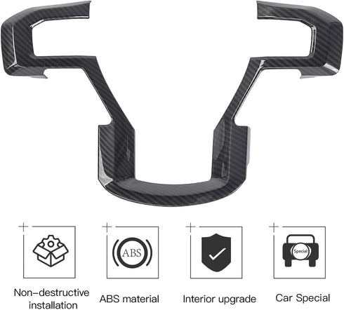 Linskip Steering Wheel Trim Compatible with Ford F150 F250 F350 2015 2016 2017 2018 2019 2020, Steering Wheel Cover for 2018-2021 Ford Expedition ...