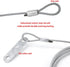 Garage Door Safety Cable for Extension Springs Galvanized Carbon Steel 8.5ft x 1/8" 7x7 Strands - 1Pair...