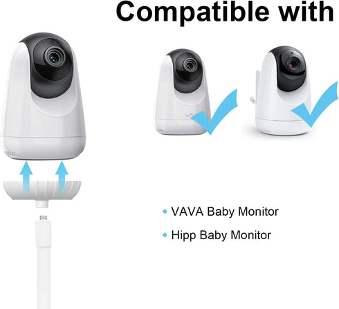 Baby Monitor Mount Compatible with VAVA Baby Monitor and Hipp Baby Monitor Camera 15.7 inches Flexible Long Gooseneck Arm, Baby Monitors Holder fo...