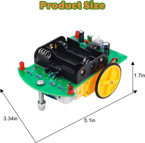 MiOYOOW Soldering Practice Kit, DIY Remote Control Car Kit Beginners Learning Solder Kit School Smart Robot Car Electronic Soldering Projects for ...