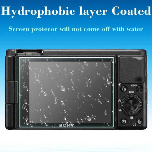 Screen Protector for Sony ZV-1 II/ZV-1 / ZV1 II ZV1 ZV-E10 ZVE10 Camera & Hot Shoe Cover 0.3mm 9H Hardness Tempered Glass Cover Anti-Scrach Anti-F...