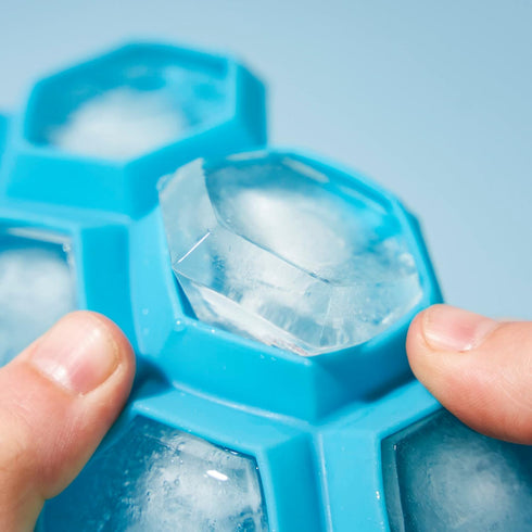 TrueZoo Diamond Silicone Mold Tray for Whiskey Bath Bombs Candy, Soap, and DIY Crafts, Dishwasher Safe, 1.75", Blue, Set of 1, Makes 6 Ice Cubes...