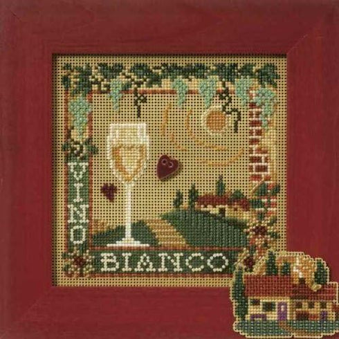 Vino Bianco Beaded Counted Cross Stitch Kit Mill Hill MH147101 Buttons & Beads 2007 Spring...