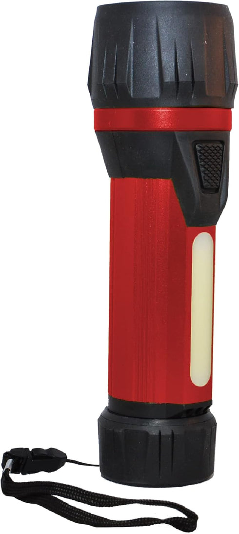 GoGreen Power (GG-THEBULLRD) Professional Flashlight, 180 Lumen Worklight with Strobe and Handle Flashlight, Red...