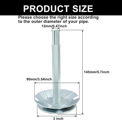 PVC Pipe Reamer, 3 Inch Plumbing PVC Fitting Socket Saver Efficient Plumbing Fitting Saver Tool for Removing SCH 40 from Hub - Perfect for 1/2" Sp...