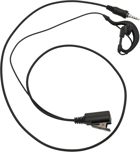 G-Shape Clip Ear Earpiece Headset with PTT Button & Mic is Compatible with Yaesu Vertex VX-6R 7R 6E 7E Icom IC-4300L IC-M25 Standard Horizon HX320...