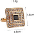 MINGHUA Fashion Square Cubic Zircon Plus Crystal Personality 2 PCS Mens Shirts Cufflinks...