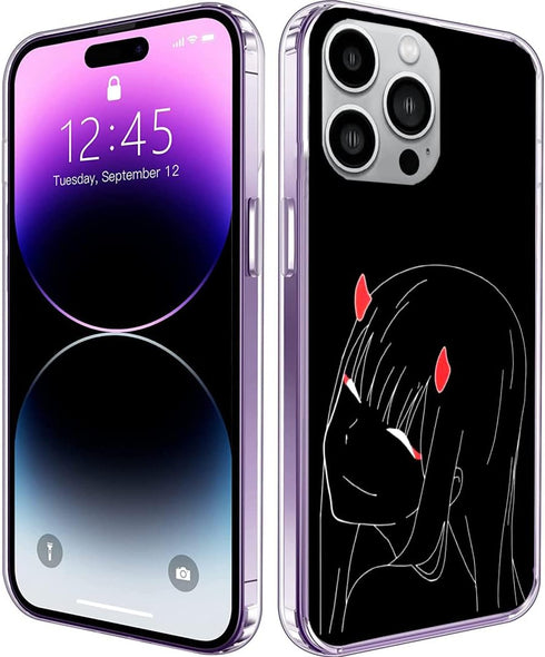 Phone Case Zero Two 002 Darling in The Franxx Compatible with iPhone 13 Mini Scratch Charm Shockproof Accessories Bumper Waterproof Transparent...