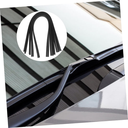 Mobestech Vehicle Wipers - 10pcs Durable Rubber Strips - Frameless Windshield Wiper Blades - Auto Silicone Adhesive for Seamless Rear Windshield C...
