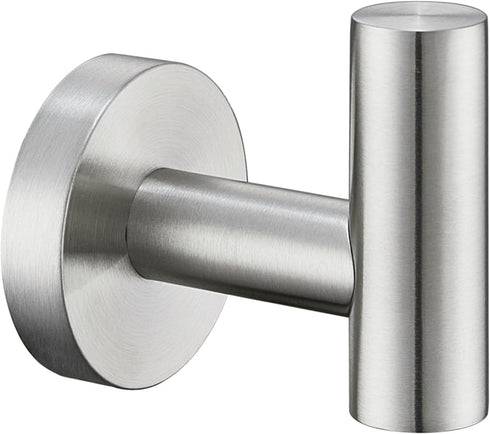 Angle Simple Robe Towel Hook Brushed Nickel, SUS304 Stainless Steel Bathroom Towel Holder, Kitchen Shower Towel Hanger, Wall Mount...