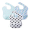 Little Dimsum 3 pack Baby Waterproof Bib Easy to Clean Feeding Weaning Bibs Adjustable Closed for Babies Toddlers with Large Pocket 6-36Months(Pen...