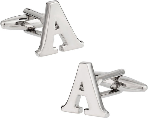 Letter A Cufflinks Monogram Men's Initial Cuff Links with Travel Presentation Gift Box Wedding Groomsmen Groom Party...