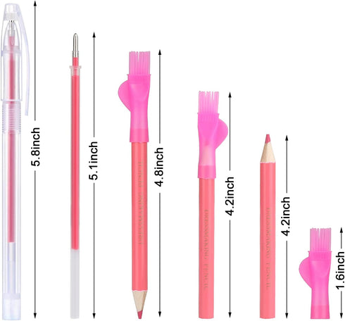 CampTek Tailors Chalk,Sewing Fabric Chalk And Fabric Markers For Quilting,10PCS Tailor’s Chalk,4PCS Heat Erasable Fabric Marking Pens with 4 Refil...