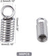PH PandaHall 1000pcs Stainless Steel Coil Cord Ends 2.5mm Inner Diameter Mini Tube Cord Cap Tip Leather Cord Ends Caps 10mm Long Necklace Spring F...
