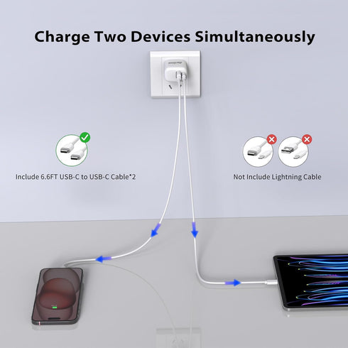 Fits for iPhone 15 Charger, USB C Charger Block, 2 Pack 20W USB C Fast Wall Charger Adapter Compatible with iPhone 15/15 Pro/Pro Max/iPad Pro More...