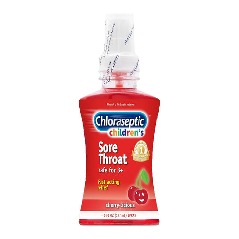 Chloraseptic Children’s Sore Throat Spray, Cherry-Licious, 6 oz...