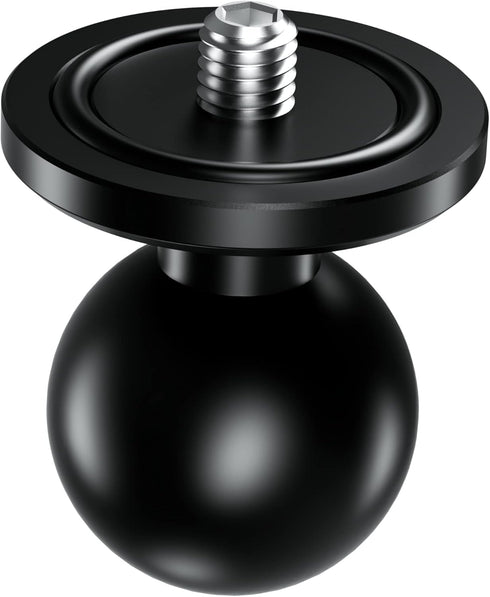 BRCOVAN Aluminum Alloy 1'' Ball Adapter with 1/4"-20 Threaded Stud for Action Camera & Camcorder Compatible with RAM Mounts B Size Double Socket A...