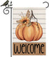 Fall Welcome Garden Flag 12.5 x 18 Inch, Pumpkin Sunflower Double Sided Small Decorative Flag for Outside Yard Lawn Outdoor Decoration GB080-12...