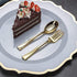 48Pcs 98mm Plastic Spoons and Forks Small Disposable Cake Ice Cream Dessert Spoons Forks Utensils for Catering Events, Restaurants, Home Parties ,...
