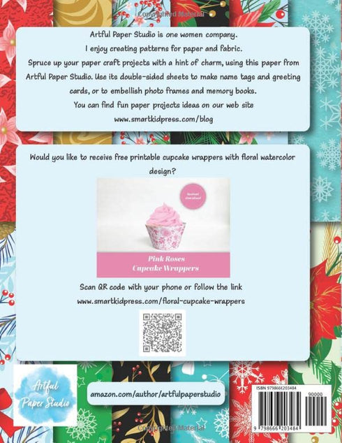 Christmas Scrapbook Paper: 20 patterned double sided sheets. 8.5" x 11" (Decorative Craft Paper)...