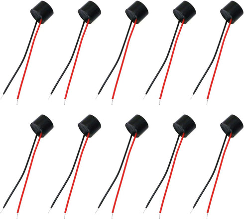 Maxmoral 10pcs DC 12V 85dB Active Buzzer Mini Electronic Buzzers Wired Connector...