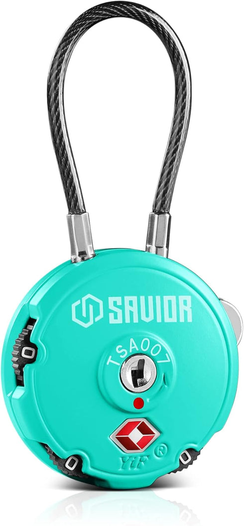 Savior Equipment Quality TSA-Approved 3-Digit Combination Cable Travel Luggage Locks for Rifle Bag Firearm Gun Case Accessories Ammo Boxes Outdoor...