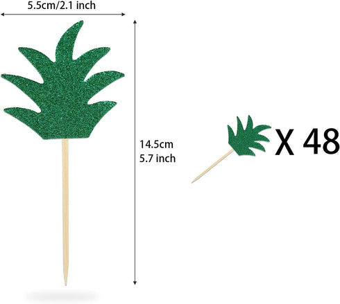 48PCS Pineapple Cupcake Donut Cake Toppers, Pineapple Cute Cupcake Picks for Summer Tropical Hawaiian Party Cake Decorations...